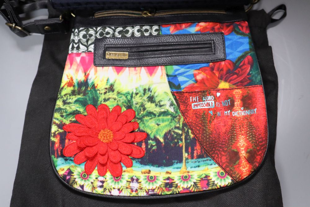 A Louis Feraud handbag, Karen Millen handbag and Desigual handbag